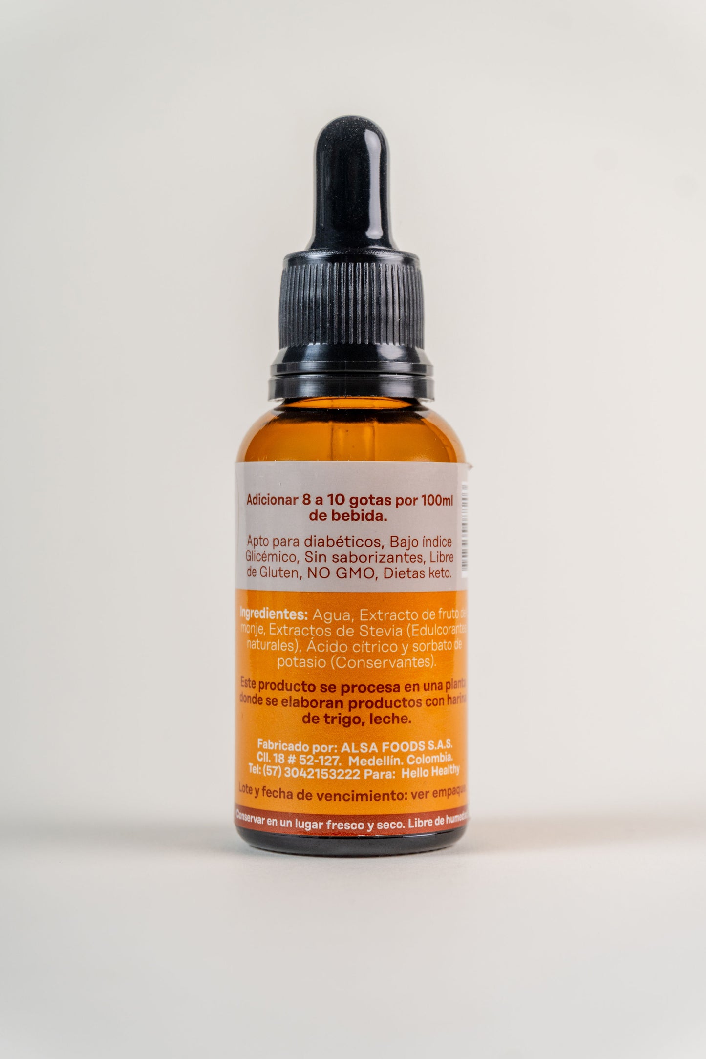 Endulzante liquido monk fruit y stevia