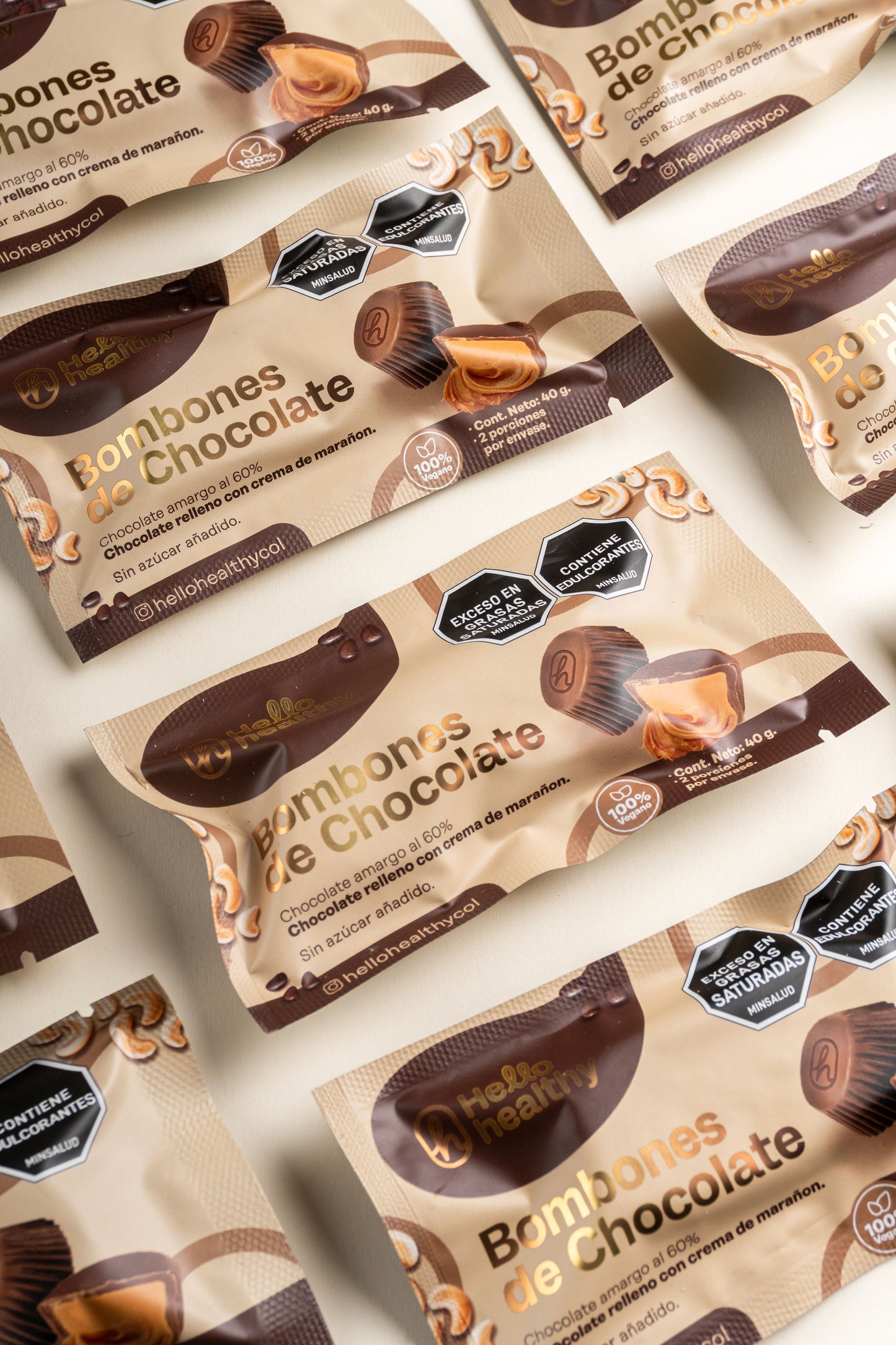 Bombones de chocolate sin azúcar