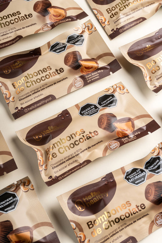 Bombones de chocolate sin azúcar