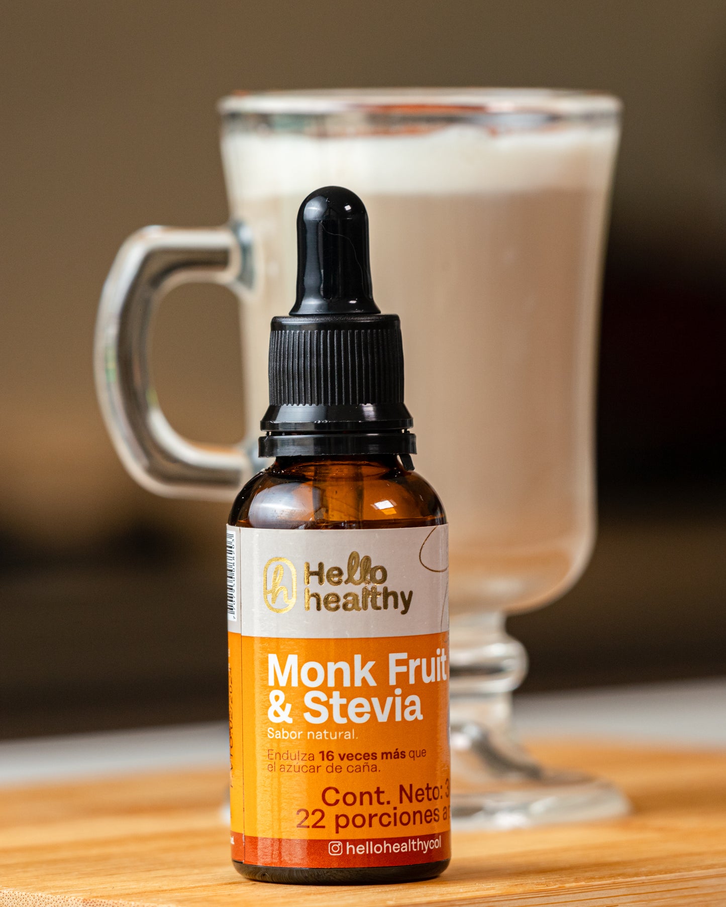 Endulzante liquido monk fruit y stevia