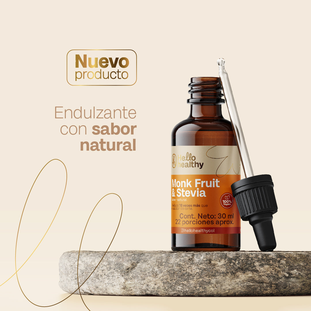 Endulzante liquido monk fruit y stevia